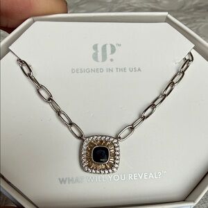 BP Elegant Silver and Black Necklace